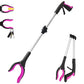 32 inch GrabRunner Heavy Duty(up to 10 lbs) Reacher Grabber Tool with Strong Magnetic (New Pink) 1 Pack