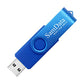32GB USB Flash Drive 2 Pack – Swivel Thumb Drives with LED Light, Black & Blue