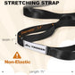 Trideer Stretching Strap for Physical Therapy & Home Rehab, Non-Elastic Yoga Strap for Stretching with Loops for Hamstring, Calf & Back Stretcher Mobility, Hip & Pilates
