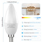 PARTPHONER E12 Base LED Light Bulbs B11 Candelabra Bulbs 60W Equivalent, Non-Dimmable 6W LED Bright Candle Small Base Chandelier Bulb 600 Lumen, 5000K Cold White for Ceiling Fan, Pack of 6