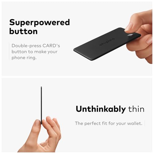 Chipolo CARD – Rechargeable Wallet Tracker Card, Bluetooth Tracker, Item Locator, Passport Finder Compatible with Apple Find My or Find Hub with Call Your Phone & Out of Range Alerts