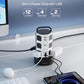 Power Strip Tower JACKYLED Surge Protector Electric Charging Station with 13A 12 Outlets 6 USB Ports Heavy Duty Extension Cord for Home Office Computer Nightstand Laptop Phone White Black