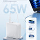 Essri MacBook Pro Charger,100W USB C Charger 2Pack with Foldable Plug,Dual 65W Ports Fast Charging for MacBook Pro Air,iPad Pro,iPhone 17/16/15,Includes 6FT+10FT USB C to C Cables - White