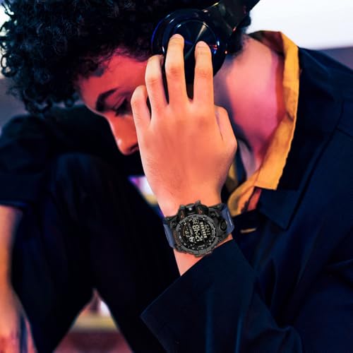 FANMIS Mens Military Multifunction Digital LED Watch Electronic Waterproof Alarm Quartz Sports Watch