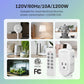 BN-LINK Wireless Remote Control Outlet Electrical Switch for Lights, Fans, Christmas Lights, Small Appliance, 100ft Long Range White (Learning Code, 5Rx-2Tx) 1200W/10A, ETL & FCC Certified