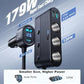 [2026 Upgraded] 7 in 1 Cigarette Lighter Adapter, JOYROOM 179W Car Charger Adapter with PD30W Charge(3.3FT Cable), 24V/ 12V Cigarette Lighter Splitter with Independent Switches & LED Voltage Display