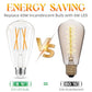 Edison Bulbs, E26 LED Bulb 60 watt Equivalent, Non-Dimmable, Soft White 2700K, ST58 Vintage Light Bulbs, 90+ CRI, 6W 600LM, E26 Medium Base, Clear Glass, 12 Pack