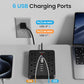 Surge Protector Power Strip, 8 Outlets(1250W/10A), 6 USB Charging Ports(2 USB C), 6FT Flat Plug Extension Cord Outlet Extender with Overload Protection, ETL Certified for Office, Dorm Room