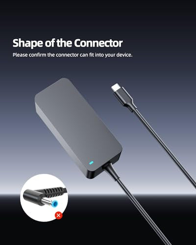 65W USB-C Fast Charger Fit for LG Gram 17 16 15 14 Laptop Model 17Z95P 17Z90Q 17Z90R 17Z90S 16T90P 16Z90P 16Z90Q 16Z90R 16Z90S 15Z90P 15Z90Q 15Z90R 14T90S 14Z90P UL Safety Certified Adapter Power Cord