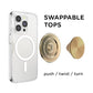 PopSockets Phone Grip for MagSafe, Magnetic Holder, Phone Stand, Enamel - Alum Radial Gold
