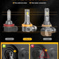 FAHREN Upgraded H11/H9/H8 9005/HB3 light Bulbs combo, 𝟏𝟏𝟎,𝟎𝟎𝟎𝐋𝐌 𝟏𝟐𝟎𝟎% Brighter 6500K with Cooling Fan H11 9005 Bulbs, 1.1 Mini Size H9 HB3 Lights Kit, CANBUS Ready Plug And Play, Pack Of 4