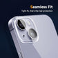 Camera Lens Protector for iPhone 15 / iPhone 14 6.1" ＆ iPhone 15 Plus/iPhone 14 Plus 6.7" ,9H Tempered Glass，Ultra HD, Scratch Resistance Easy to Install，Case Friendly，[Does not Affect Night Shots] 3-Pack