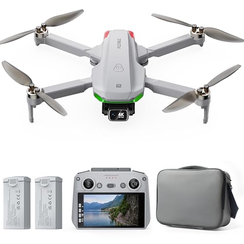 Drone with EIS 4K Camera for Adults, GPS Drone with 5.0" Screen on Controller, 70 Mins Flight, Long Range Transmission, AI Track&Orbit Mode, Follow Me, Auto Return, Lightweight and Foldable RC Drones for Beginner Toy Gifts, Under 249g
