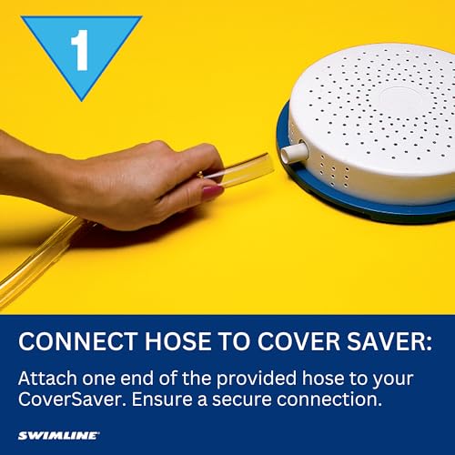 SWIMLINE HYDROTOOLS ORIGINAL Submersible Pool Cover Water Siphon Pump Automatic Removal For Above Ground Swimming Pools, Covers, & Hot Tubs Winterizing Kit |Non Electric Drain Hose Cover Saver 5436