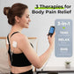 AUVON 3-in-1 TENS & EMS Muscle Stimulator, 40 Intensity Levels, 24 Modes Rechargeable Electronic Pulse Massager with 12 Pads