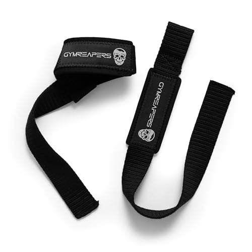 Gymreapers Lifting Wrist Straps for Weightlifting, Bodybuilding, Powerlifting, Strength Training, & Deadlifts - Padded Neoprene with 18 inch Cotton