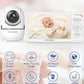 HelloBaby Baby Monitor 6" World First IPS Screen 30H Battery, Secure No WiFi, Pan Tilt Video Camera with Night Vision, VOX, 2-Way Talk, 1000ft, Portable Video Audio Monitor Ideal for Mom, Elderly, Pet