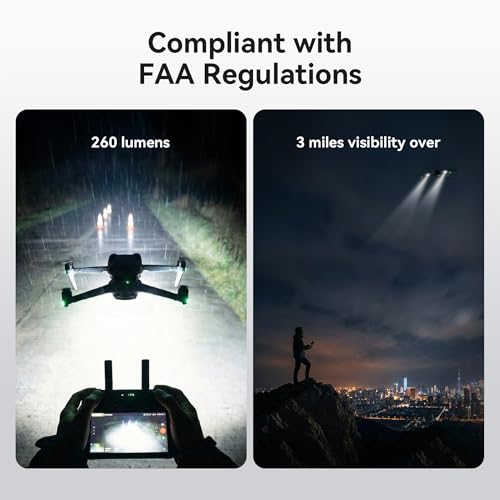 Drone Strobe Light, FAA Night Flying Light, Anti Collision LED Flash Light, for DJI Neo 2/ Avata 2/ Mini 4K/ Mini 5/4/ 3/ Mavic 4/3/ 2/ Air 3S Accessories, for Aircraft Car Motorcycles (2 Pack)