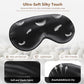 Sleep Mask Silk Eye Mask for Men Sleeping Mask, Adjustable Elastic Strap for Night Shading Sleep Mask, Soft and Comfortable for Both Men and Women(Black)