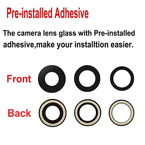 2 Sets LEAFE for iPhone 13 Pro and iPhone 13 Pro Max Camera Lens Replacement, OEM Original Camera Glass Lens with Pre-Installed Adhesive+Repair Tools
