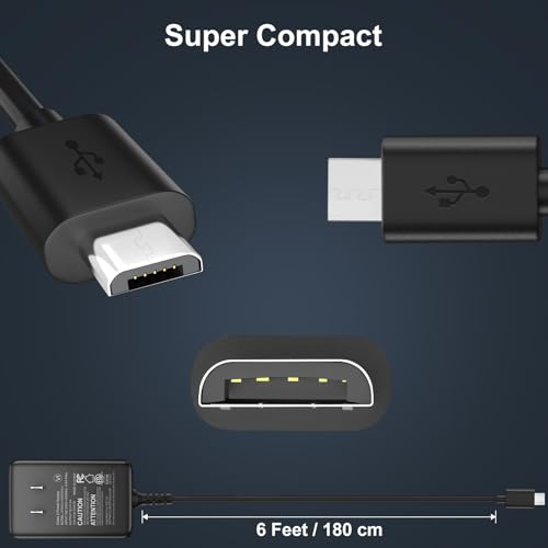 Raspberry Pi Power Supply, SoulBay 5V 3A Micro USB AC Adapter with 6Feet Long Cord for Raspberry Pi 3 2 Model B/B+ Pi A/A+ Zero, Android Tablet, Compatible with DC5V 2.5A 2A
