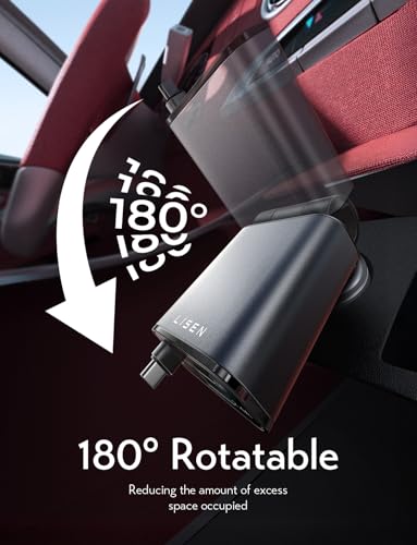 LISEN Retractable Car Charger USB C, [Upgraded 72W Max] | Car Accessories，Gifts for Men Women Him Her Car Charger for iPhone/Android Truck RV Electronics