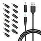 Powseed 5V Universal DC Power Cable, USB to DC Charging Cord with 13pcs Adapter Plugs for Webcam Router, Recorder, Bluetooth Speaker, Scanner, DVR, Hard Disk Box, USB-HUB etc.