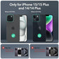 ESR Camera Lens Protector for iPhone 15/15 Plus/14/14 Plus, Ultra-tough HD Individual Lens Protectors, Scratch Resistant, Ultra-thin Tempered Glass, Armorite Series, 1 Pack, Black