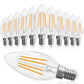 E12 Candelabra Bulb 40 watt Equivalent, E12 LED Bulb Dimmable Chandelier Light Bulbs, B10 Candle Light Bulbs 2700K Soft White, 90+CRI, 400LM, Clear Glass, 12 Pack