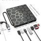 External CD DVD Drive,8 in 1 USB 3.0 and Type-C Disc Reader Writer Burner Player,Slim and Portable CD DVD +/-RW Optical Drive for PC Laptop Desktop MacBook Mac Windows Linux OS Apple (8 in 1)