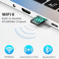 USB WiFi 6 Adapter for PC Desktop & Laptop, 900Mbps Dual Band 2.4/5GHz with Bluetooth 5.3, Nano Size Plug & Play, Windows 11/10 Driver-Free, Reconnect 7 Devices Simultaneously