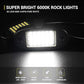 Hovano 20 Pods White Rock Lights 6000K Pure White 36 LEDs SMD Chips Super Bright Neon Underglow Light IP68 Waterproof for Pickup Trucks SUV UTV ATV RZR Car Boats (White)