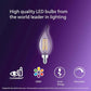 PHILIPS LED 60W BA11 E12 Chandelier Bulbs 3-Pack Ultra Definition Soft White (2700K) 500 Lumen (5W = 60W) Dimmable Flicker-Free LED Candelabra Bulbs
