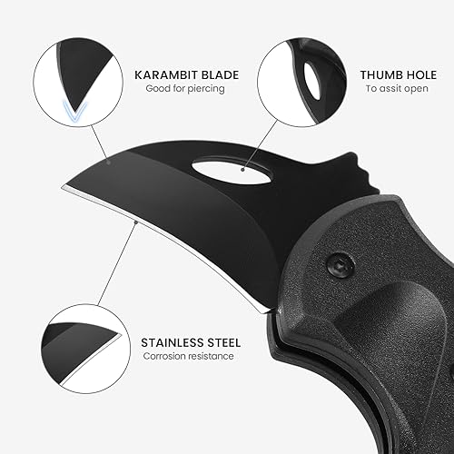 FUNBRO Small Pocket Knife Gift for Men | Keychain Box Cutter with 1.34inch Blade, Mini Folding Knives EDC Gadgets, Stocking Stuffers Gift for Adults Men Him