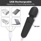 Handheld Personal Mini Massager Tool– Waterproof, USB Rechargeable, 10 Vibration - Perfect on Back Legs Hand Pains and Sports Recovery(Black)