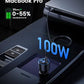 UGREEN 130W USB C Car Charger, PD 100W +PD 30W Type C Car Charger Adapter Compatible with iPhone 17/17 Air/17 Pro/17 Pro Max/16/15/14/13/12 Series, Galaxy S24 S23 Ultra, iPad, MacBook, and More