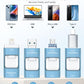MFi Certified Flash Drive for iPhone 256GB, Photo Stick Memory Stick for iPad, USB Thumb Drive for Photos Videos Transfer & Backup, External Storage Compatible for iPhone/Android/PC/Mac (Light Blue)