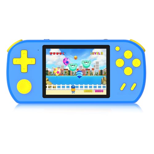 Handheld Games for Kids Rechargeable Preloaded 218 Retro Video Games, Blue | USB Rechargeable 3.0" HD Screen, Portable Kids Travel Toys, Mini Gaming Player Xmas Birthday Gifts for Boys Girls Ages 4-13