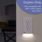Single - SnapPower GuideLight [For Duplex Outlets] - Replaces Plug-In Night Light - Electrical Receptacle Wall Plate With LED Night Lights - Auto On/Off Sensor - (Duplex, White)