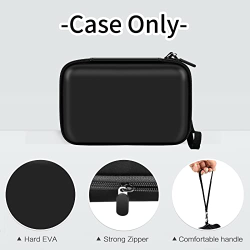 Againmore Hard Case Compatible with Analogue Pocket Handheld Game Console, Portable Mini Game Player Storage Bag for Video Games Cards, Charging Cable and Accessories (Box Only)-Black