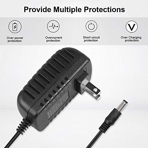 DC 5V 2A 2000mA Power Supply Cord Charger Multi Tips 10W AC Adapter with 8 Selectable Multiple Switching Connectors for TV Box LED Lights Strip Tablets Webcam Camera Speaker Router Transformer ect