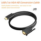 USB C to VGA Cable 3ft, VGA to USB C Cable for Monitor, Compatible with MacBook Pro/Air, iPad Pro, Phone, Laptop, Projector