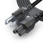 5FT 3 Prong AC Power Cord – Universal Laptop Cable NEMA 5-15P to C5 for Dell, HP, Lenovo, Asus, Acer, Toshiba, Sony