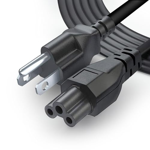5FT 3 Prong AC Power Cord – Universal Laptop Cable NEMA 5-15P to C5 for Dell, HP, Lenovo, Asus, Acer, Toshiba, Sony