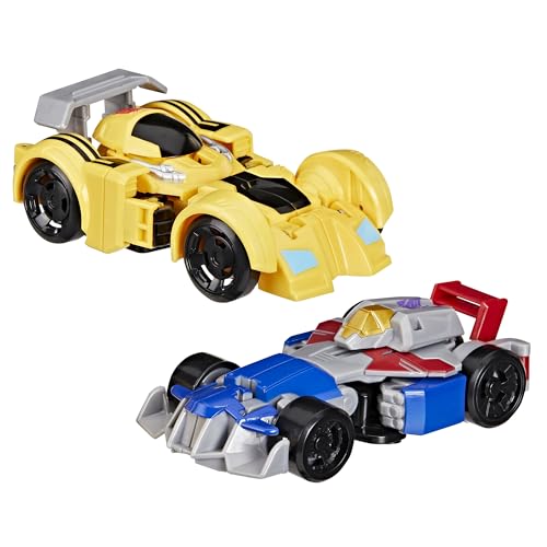 Transformers Bumblebee and Starscream Bot Racers, Easy to Change from Robot Toys to Car Toys, Action Figures for Boys and Girls 3+ ( Exclusive)