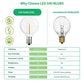 Meconard G40 1.57 Inch Led Replacement Light Bulbs, E12 Screw Base Shatterproof LED Small Globe Light Bulbs for Outdoor String Lights, 1Watt Equvalent to 5 Watt Incandescent Bulbs, Warm White, 25Pack