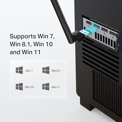TP-Link USB Bluetooth Adapter for PC, Bluetooth 5.3 Long Range Receiver, Plug and Play, Adjustable Antenna, Supports Windows 11/10/8.1/7 for Desktop, Laptop, Keyboard, Mouse, etc (UB500 Plus)