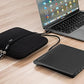 ROOFULL External CD DVD +/-RW Drive for Laptop Mac, USB 3.0 & USB-C CD DVD Disc Reader Writer Burner CD-ROM Portable DVD Player with Carrying Case for Windows 11/10 PC MacBook Pro Linux Computer