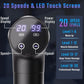 cotsoco Massage Gun Deep Tissue, Muscle Massage Gun with 9 Attachment Heads 20 Speeds & Silent Brushless Motor for Pain Relief, Handheld Percussion Back Massager Gun for Athletes (Black)