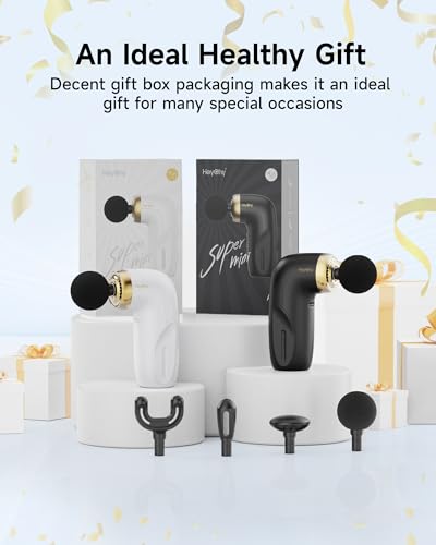 A1 Super Mini Massage Gun, Percussion Deep Tissues Muscle Massager, Travel Massage Gun, Compact Sports Massager, Portable Handheld Massager for Office, Home, Athletes(Black)